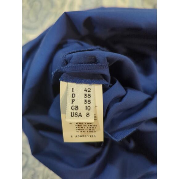 Moschino Cheap and Chic Blue Ruffle Pleated Sleeveless Dress - Picture 5 of 5